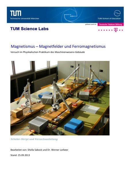 Schüler Skript Und Versuchsanleitung Tum Science Labs