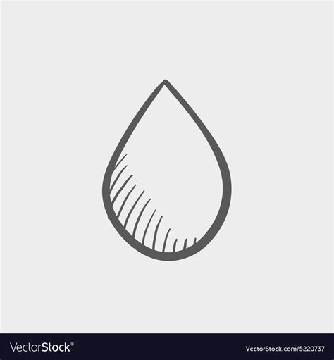 Water drop sketch icon Royalty Free Vector Image