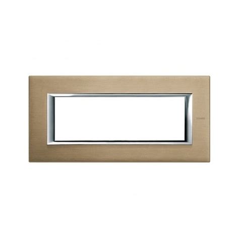 BTicino HA4806NX Axolute 6 Module Brushed Titanium Plate Buy Online