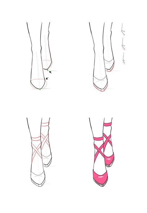 How To Draw Shoes Front View