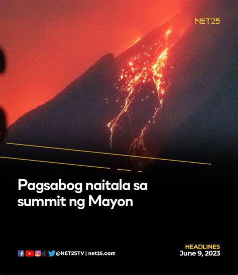 Net On Twitter Pagsabog Naitala Sa Summit Ng Mayon Kinumpirma Ng