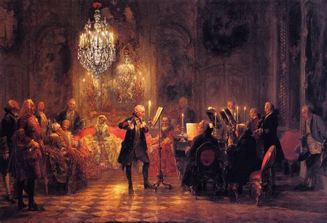 The Flute Concert Of Frederick The Great At Sanssouci Painting Adolph