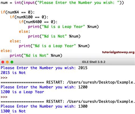 Python Program To Check Leap Year Or Not