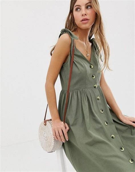 Asos Design Button Through Smock Maxi Dress Asos Smocked Maxi