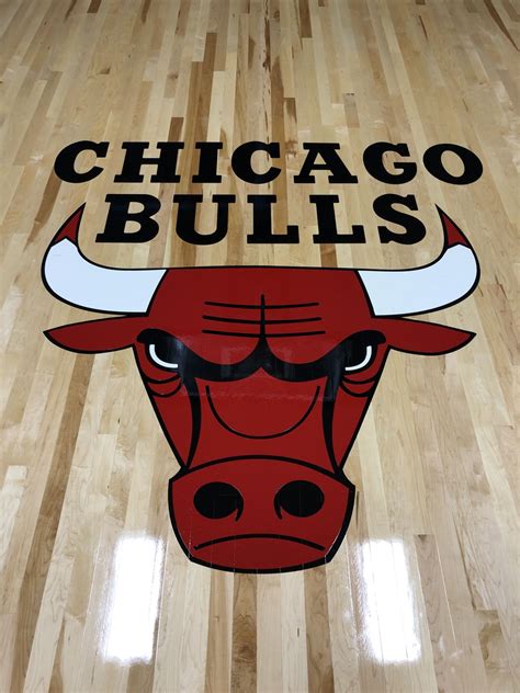 Basketball court with The Chicago Bulls Logo - Chicago, FLOORecki LLC ...