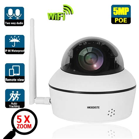 Cam Ra De Surveillance Ptz Ip Poe Hd Mp Dispositif De S Curit Sans Fil