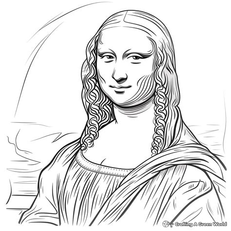 Mona Lisa Coloring Pages Free And Printable