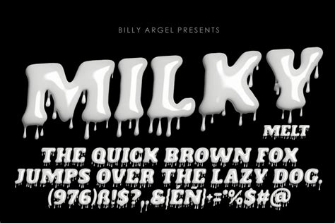 Milky Type Font Billy Argel Fonts Fontspace