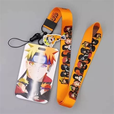 Porta Credencial Lanyard Naruto Akatsuki Sasuke Cuotas Sin Inter S