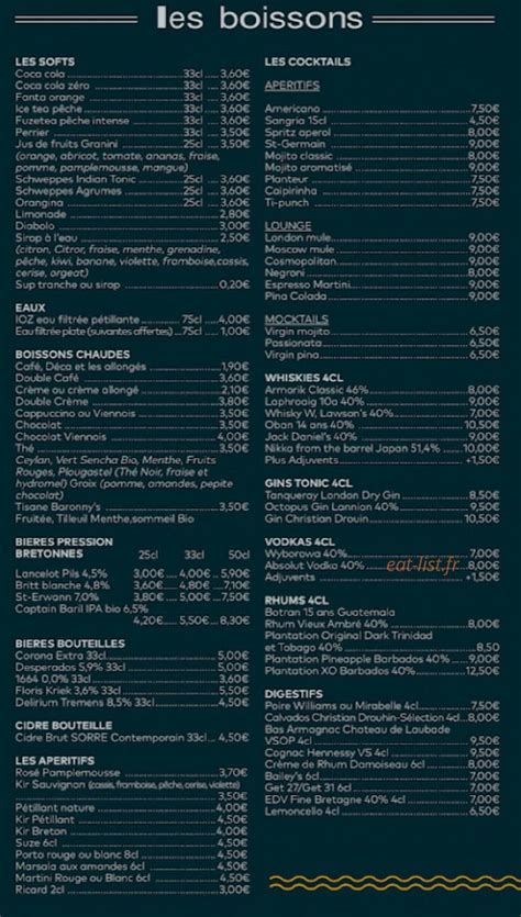 Le Marie Louise à Brest Menu Et Photos