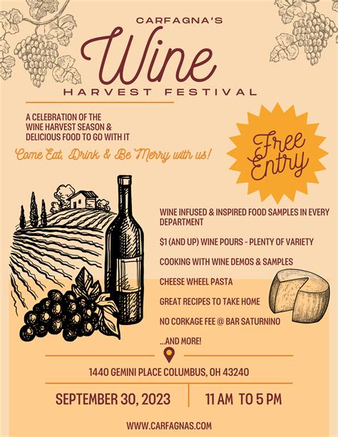 Wine Harvest Festival - FREE! | Carfagna's Online Store