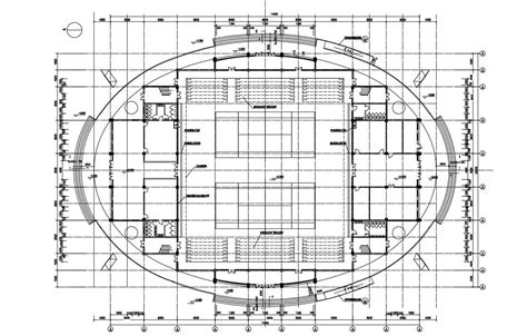 Tennis Stadium Cad Dwg File Cadbull