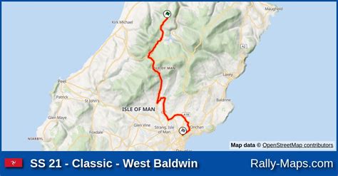 Ss Classic West Baldwin Stage Map Rally Isle Of Man