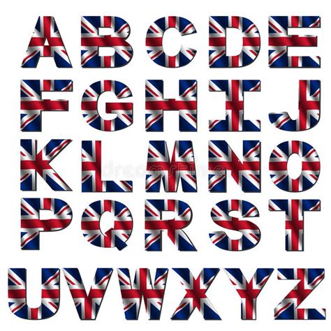 British flag font stock illustration. Illustration of colorful ...