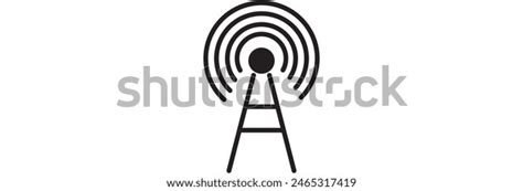 Radio Tower Mast Radio Waves Broadcast Stock Vector Royalty Free