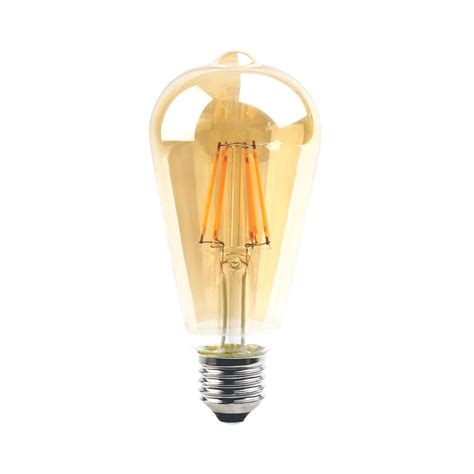 Led Rustika Filament Edison St W E Gold Gel Stert Lm Extra Wa