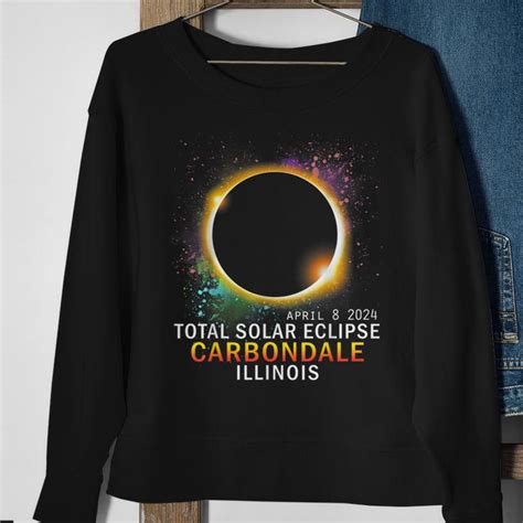 Carbondale Illinois Total Solar Eclipse April 8 2024 Sweatshirt Seseable