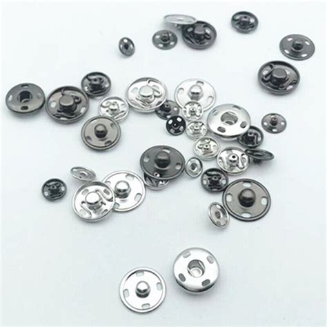 Sets Sew On Snap Buttons Metal Snap Fastener Buttons Press Button