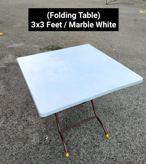 3v 3x3 Meja Lipat Folding Table Furniture Home Living Outdoor