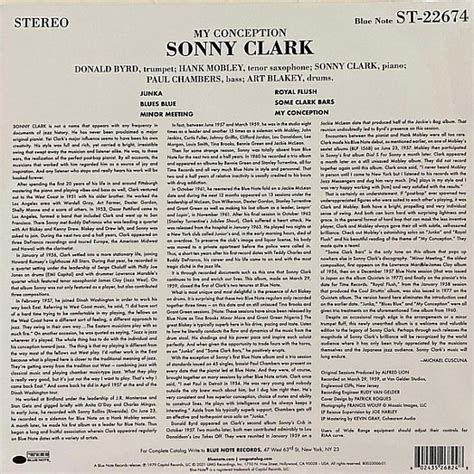 Sonny Clark My Conception Audiophile Plak LP Blue Note Tone Poet