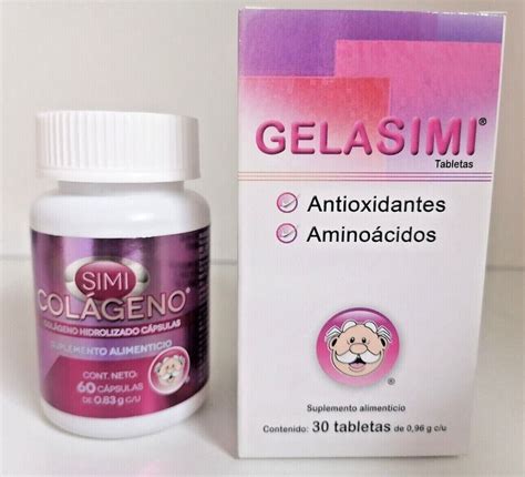 2x Simi Gelasimi 30 Tabs Collagen 60 Caps Help Hair Loss Strengthens