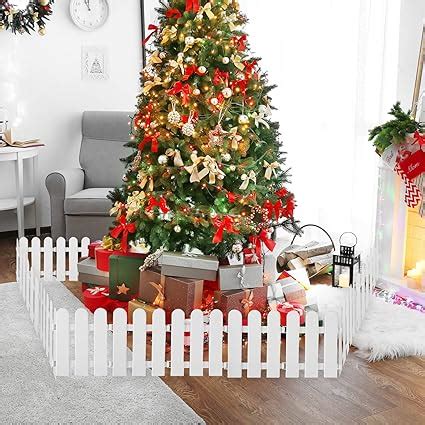 15 Pezzi Recinzioni Per Albero Di Natale Recinto Decorativo Bianco