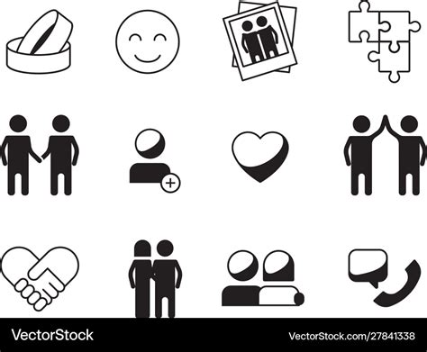 Friendship icon love relationship symbols family Vector Image