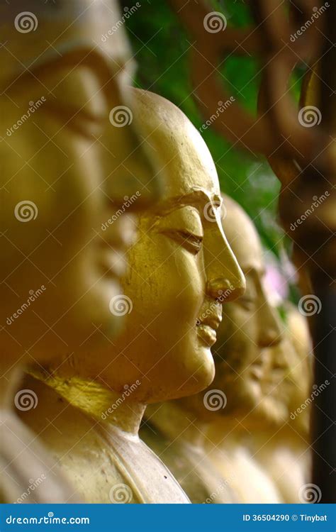 Arahant Statues Standing in a Row. Stock Photo - Image of respect ...