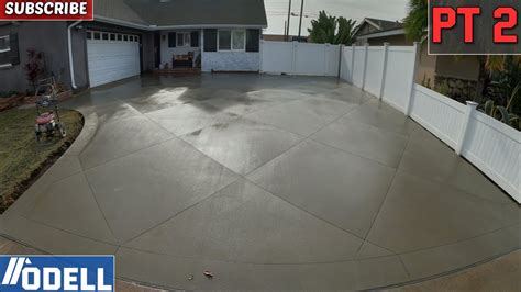 Pouring A Concrete Driveway With A Diamond Grid Part 2 Youtube