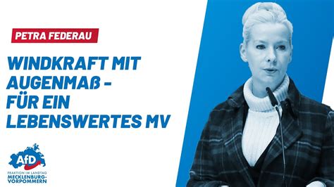 Petra Federau Windkraft Mit Augenma F R Ein Lebenswertes Mv Youtube