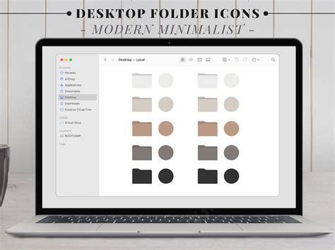 Modern Minimalist Desktop Folder Icons for Mac 10 Folder Icons - Etsy