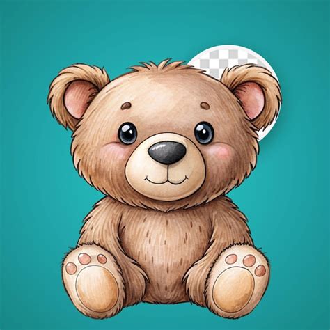 Premium Psd Hand Drawn Cartoon Bear Illustration