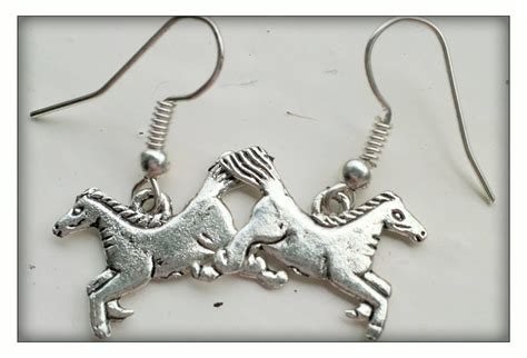 Horse Earrings By Sisterxofxthexcraft On Etsy