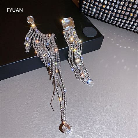 Fyuan Boucles D Oreilles Pendantes Asym Triques En Biscuits Brillants