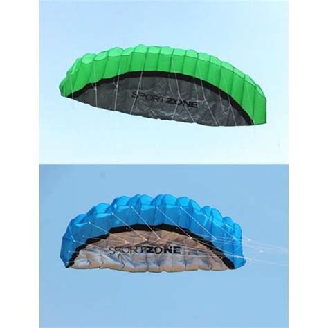 CERF VOLANT Green With Blue Cerf Volant Double Ligne 2 5m Livraison