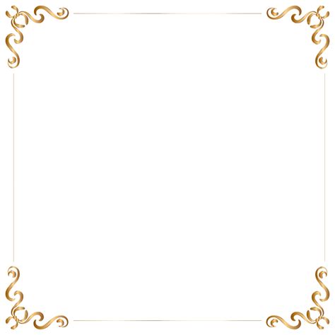 Border Frame Golden Border Golden Border Border Design Png And