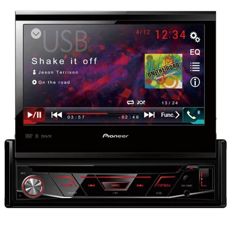 Dvd Player Automotivo Pioneer Avh 3180bt Tela Retrátil De 7 Bluetooth