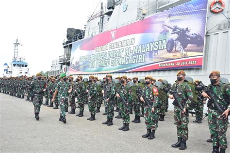 Pangdam VI Mlw Sambut Kedatangan 450 Personel Satgas Pengamanan