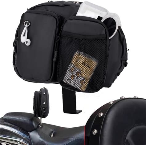 Amazon Adjustable Universal Fit Motorcycle Backrest Bag Driver