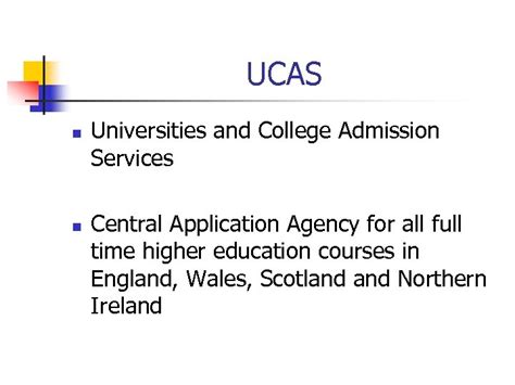 Ucas N N Universities And College Admission Services