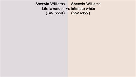 Sherwin Williams Lite Lavender Vs Intimate White Side By Side Comparison