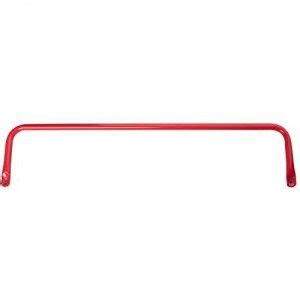 A Red Metal Handlebar On A White Background With Clipping For Text Or Image