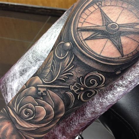 Tattoos by Craig Holmes @ Iron Horse Tattoo Studio (Finished compass ...