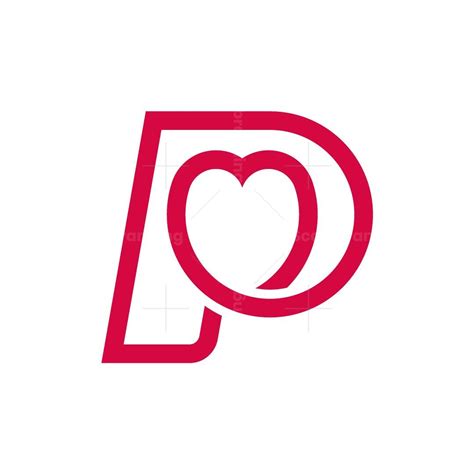 simple p love logo love logo love symbols initial letters
