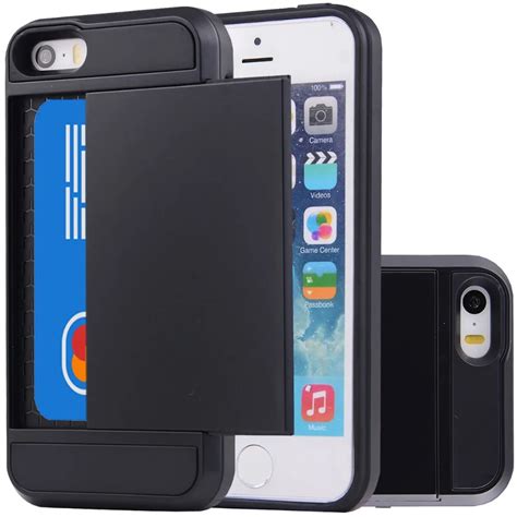 Case For Apple IPhone 5S 5 SE Case Hybrid Armor Hard PC TPU 2 In 1 Card