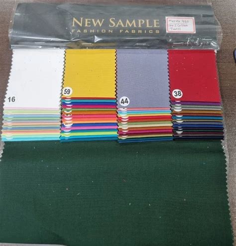 Cotton Twill Fabric Plain Solids Multicolour At Rs Meter In Surat