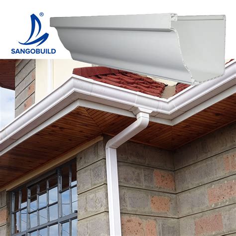 Square PVC Plastic Pipe Roof Rain Gutter Roof Drain Drainage K Style