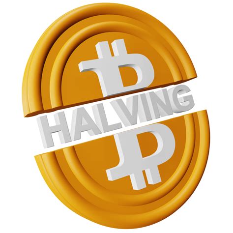 Bitcoin Halving D Rendering Isometric Icon Png