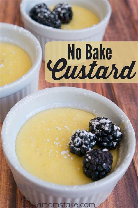 No Bake Vanilla Custard Recipe - A Mom's Take