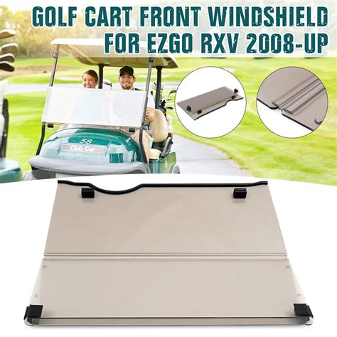 Tinted Front Windshield Folding Style Golf Cart Part For Ezgo Rxv 2008 Up Crack Resistant